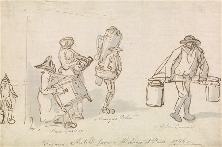 Thomas Rowlandson - Parisian Street Figures - Google Art Project. Free illustration for personal and commercial use.