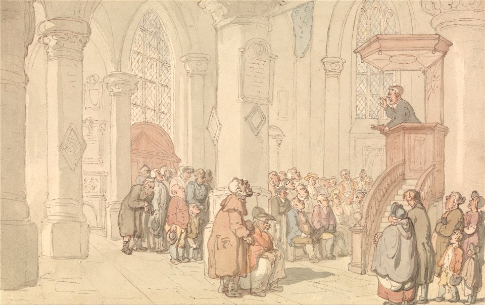 Thomas Rowlandson - The Preacher - Google Art Project