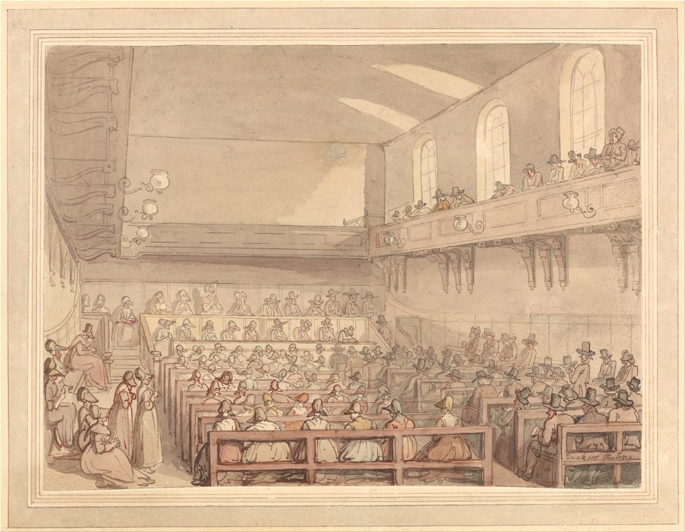 Thomas Rowlandson - Quakers' Meeting - Google Art Project