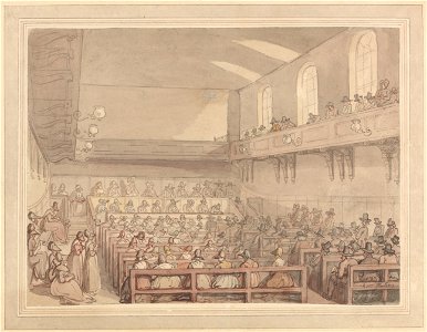 Thomas Rowlandson - Quakers' Meeting - Google Art Project