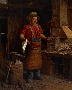 Thomas Waterman Wood - Politics in the Workshop - promised gift 113 politics-in-the-workshop - Crystal Bridges Museum of American Art