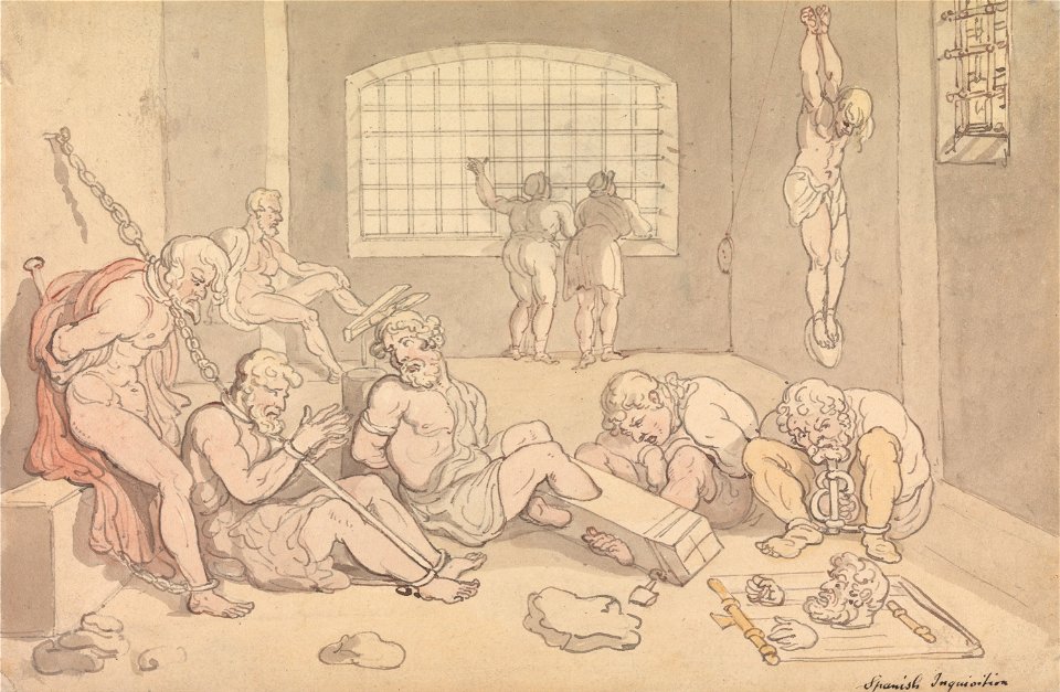 Thomas Rowlandson - Spanish Inquisition - Google Art Project