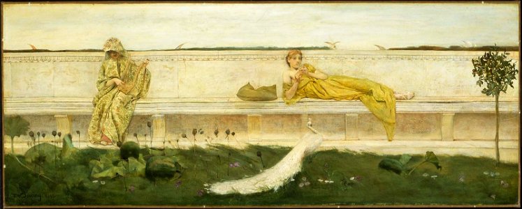 Thomas Wilmer Dewing - A Garden - 34.131 - Museum of Fine Arts