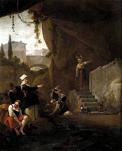 Thomas Wijck - Interior of a Cave - WGA25743. Free illustration for personal and commercial use.