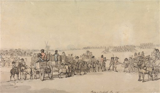 Thomas Rowlandson - A Review on Blackheath, May 1785 - Google Art Project. Free illustration for personal and commercial use.