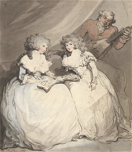 Thomas Rowlandson - The Duchess of Devonshire and the Countess of Bessborough - Google Art Project. Free illustration for personal and commercial use.