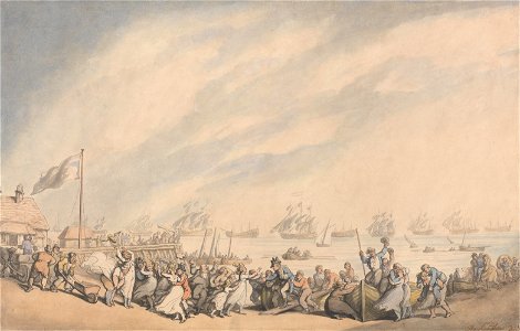 Thomas Rowlandson - The Return of the Fleet to Great Yarmouth in 1797 - Google Art Project