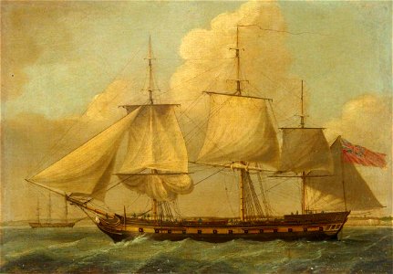 Thomas Whitcombe (c.1752-1824) - The Indiaman 'Britannia' - BHC3748 - Royal Museums Greenwich
