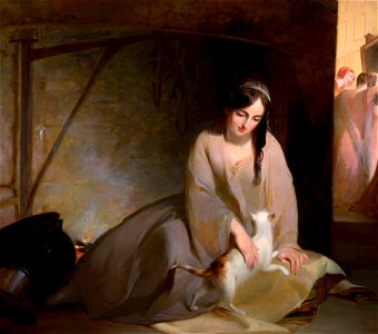 Thomas Sully - Cinderella at the Kitchen Fire - 2005.1 - Dallas Museum of Art. Free illustration for personal and commercial use.