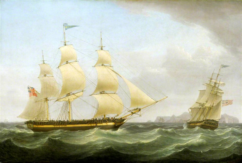 Thomas Whitcombe (c.1752-1824) - The Ship 'Phoenix' - BHC3551 - Royal Museums Greenwich