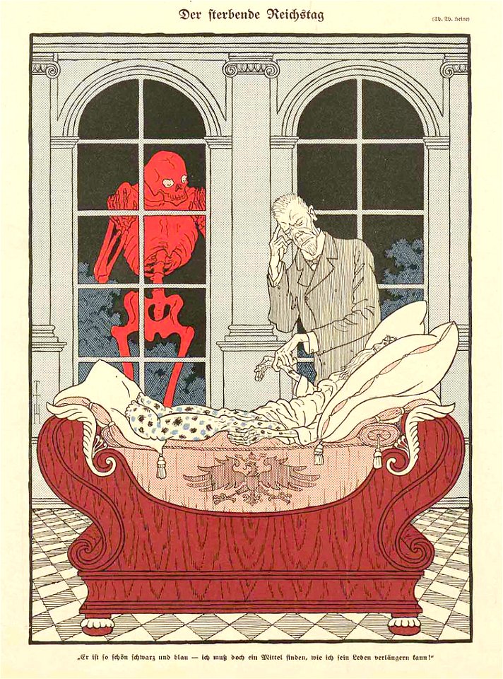 Thomas Theodor Heine - The dying parliament