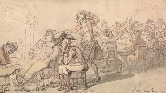 Thomas Rowlandson - The Club Room - Google Art Project. Free illustration for personal and commercial use.