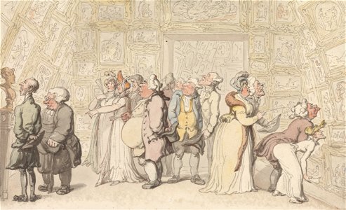 Thomas Rowlandson - Viewing at the Royal Academy - Google Art Project
