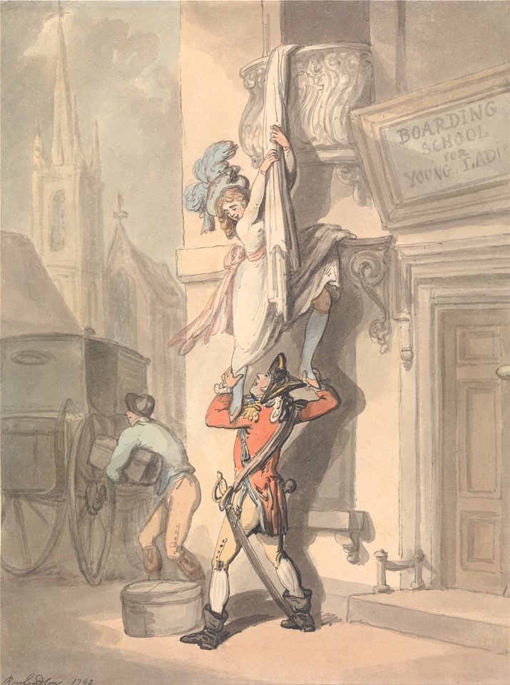 Thomas Rowlandson - The Elopement - Google Art Project. Free illustration for personal and commercial use.