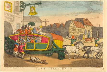 Thomas Rowlandson, Paris Diligence, probably 1810 - National Gallery of Art