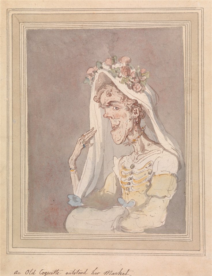 Thomas Rowlandson - An Old Coquette outstood her Market - Google Art Project