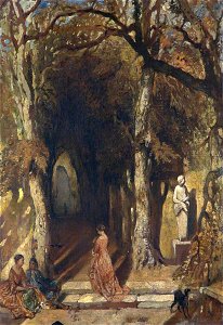 Thomas Woolner (1825-1892) - Figures in a Tree-Lined Garden - 830804 - National Trust