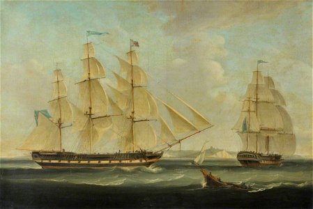 Thomas Whitcombe (c.1752-1824) - The Indiaman 'Essex' - BHC3328 - Royal Museums Greenwich