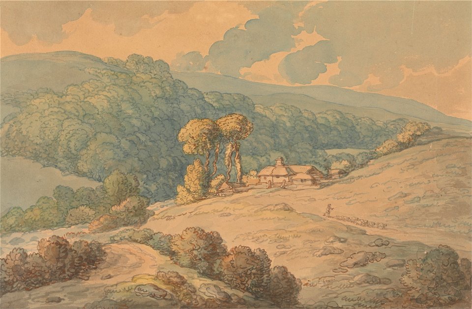 Thomas Rowlandson - Hengar Wood, St. Tudy, Cornwall - Google Art Project