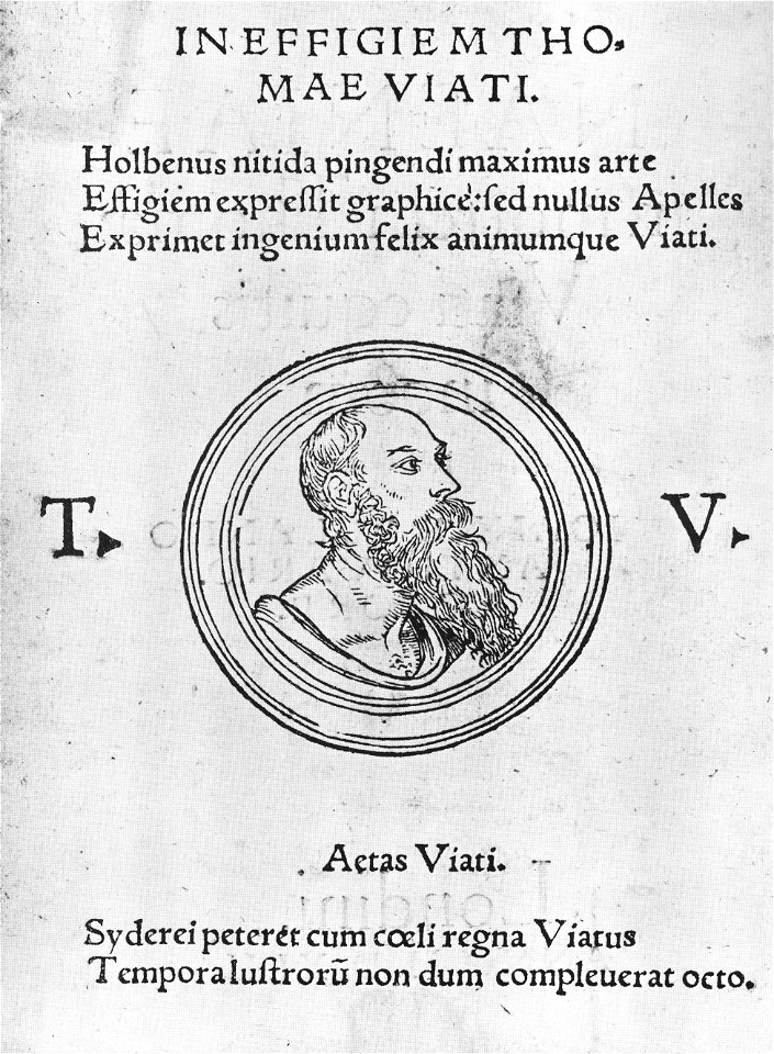 Thomas Wyatt, woodcut by Hans Holbein the Younger