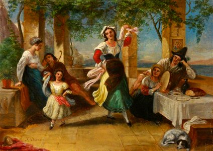 Thomas Uwins (1782-1857) - Neapolitans Dancing the Tarantella - 1215521 - National Trust
