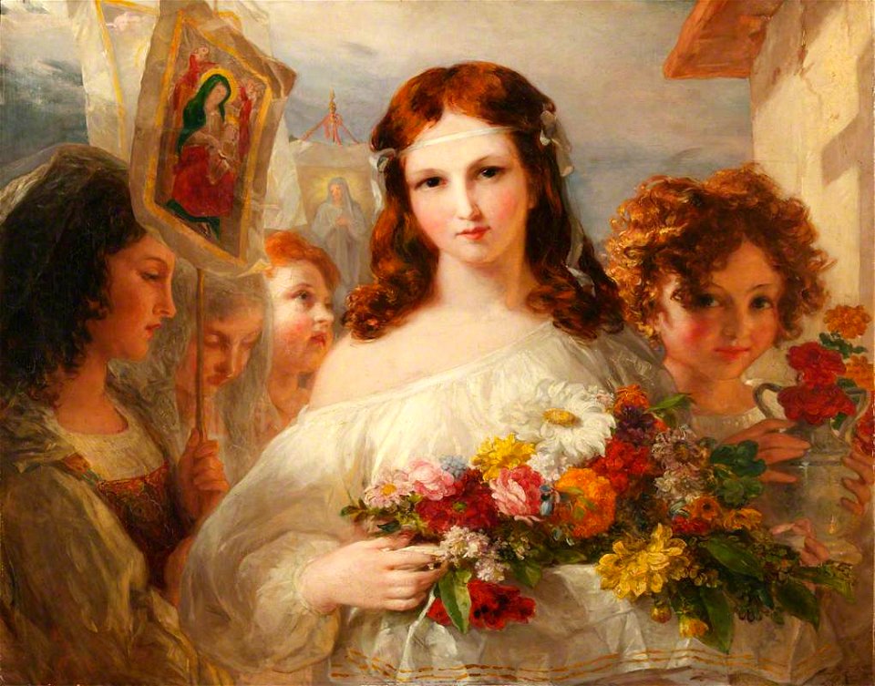 Thomas Uwins (1782-1857) - Flower Girls of Naples - 428999 - National Trust