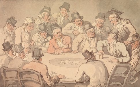 Thomas Rowlandson - The Gaming Table - Google Art Project. Free illustration for personal and commercial use.