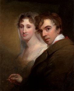 Thomas Sully - Self-Portrait of the Artist Painting His Wife (Sarah Annis Sully) - 1937.15 - Yale University Art Gallery