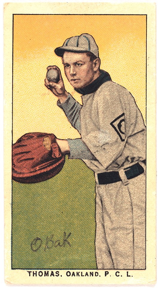Thomas, Oakland Team, baseball card portrait LCCN2008677049