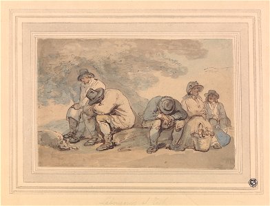Thomas Rowlandson - Labourers at Rest - Google Art Project. Free illustration for personal and commercial use.