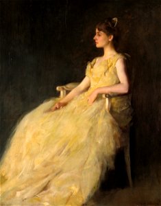 Thomas Wilmer Dewing - Lady in Yellow - P1w3 - Isabella Stewart Gardner Museum