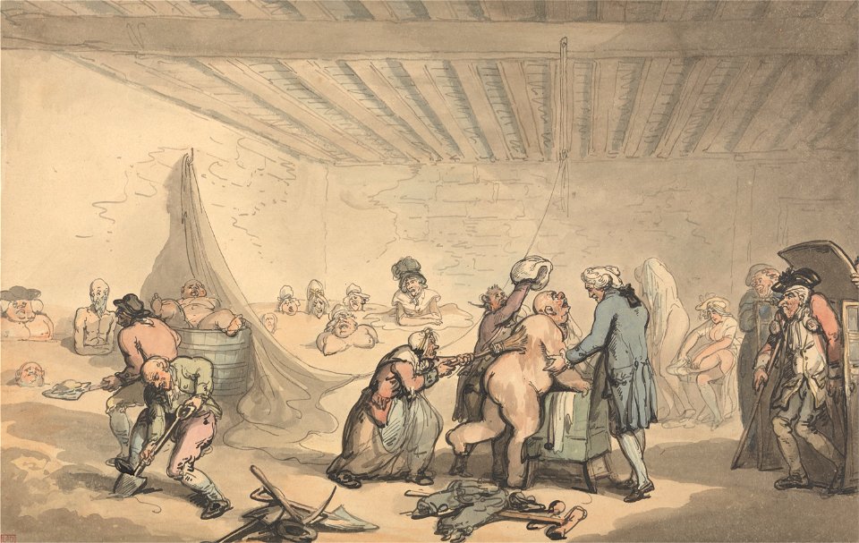 Thomas Rowlandson - Dr Graham's Bathing Establishment - Google Art Project