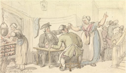 Thomas Rowlandson - The Vicar of Wakefield- The Scold, with news of Olivia - Google Art Project