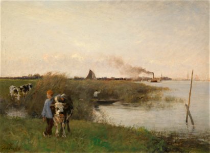 Otto von Thoren - Idyllische Flusslandschaft