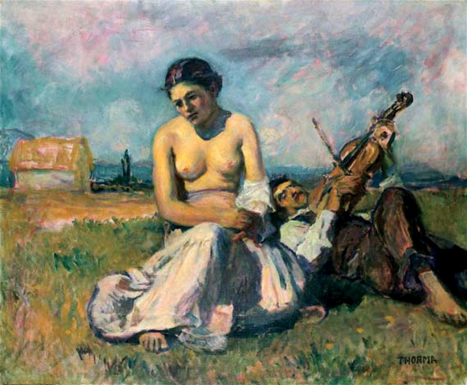 Thorma Fiddling Gypsy Couple 1935