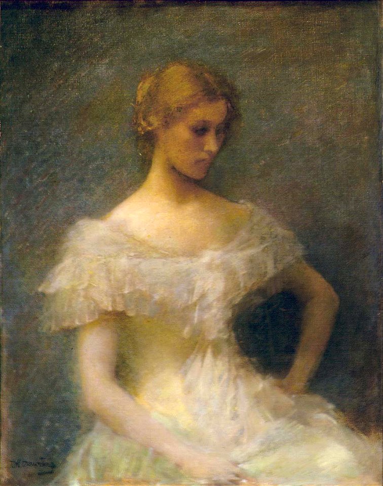 Thomas Wilmer Dewing - Young Girl Seated - 1929.6.42 - Smithsonian American Art Museum
