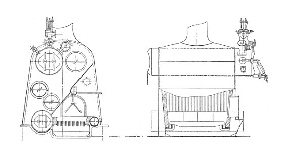 Thornycroft launch boiler (Rankin Kennedy, Modern Engines, Vol VI)