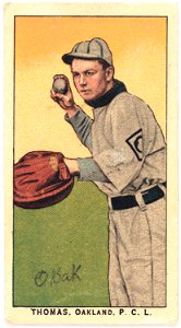 Thomas, Oakland Team, baseball card portrait LCCN2008677049