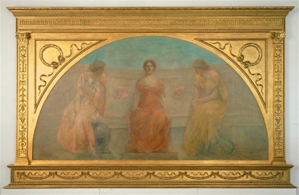 Thomas Wilmer Dewing - Commerce and Agriculture Bringing Wealth to Detroit - 2005.72 - Detroit Institute of Arts