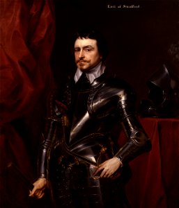 Thomas Wentworth, 1st Earl of Strafford by Sir Anthony Van Dyck. Free illustration for personal and commercial use.