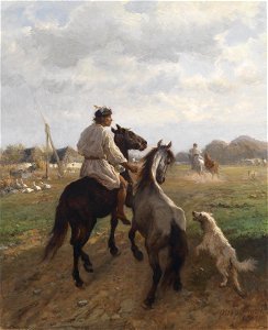Otto von Thoren Motiv aus der Puszta