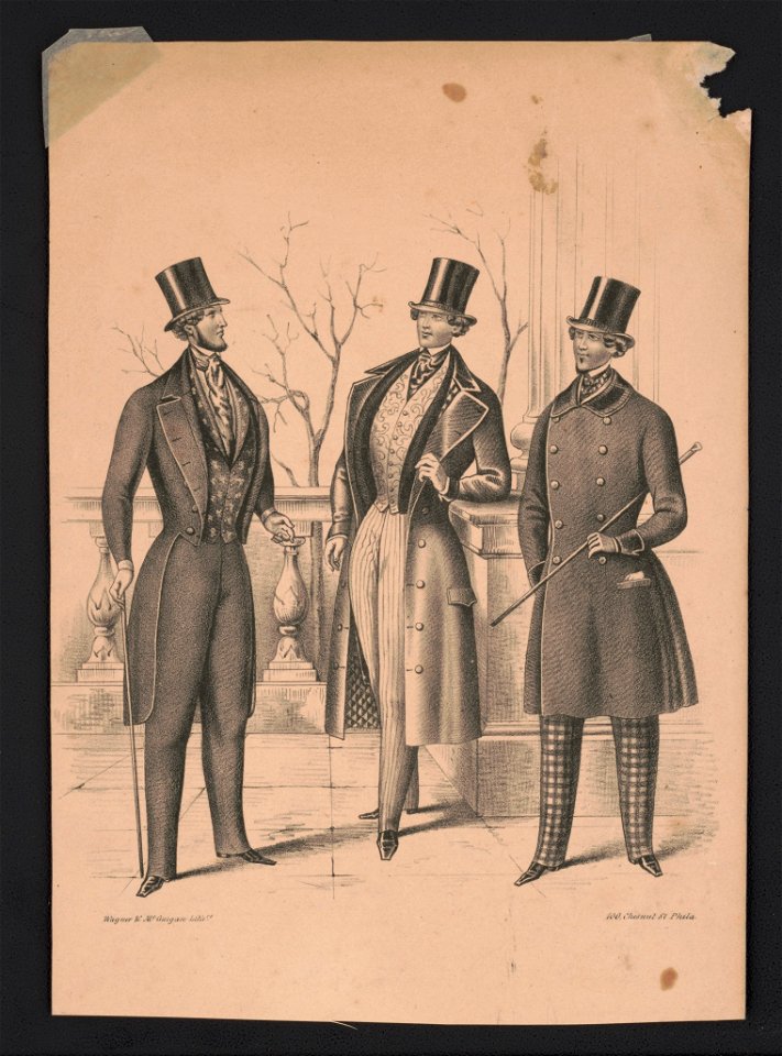 Three fashionable men) - Wagner & McGuigan lithrs. 100, Chesnut St. Phila LCCN2014648368