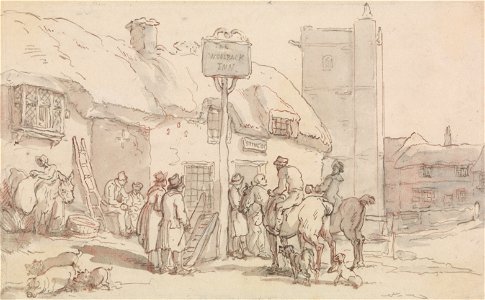 Thomas Rowlandson - The Woolpack Inn - Google Art Project. Free illustration for personal and commercial use.