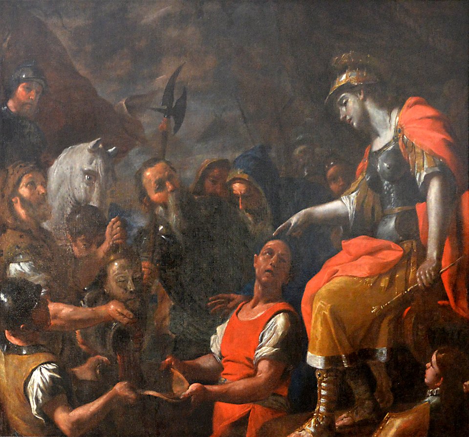 Thomyris faisant plonger la tête de Cyrus dans un vase de sang - Mattia Preti - Q18573567