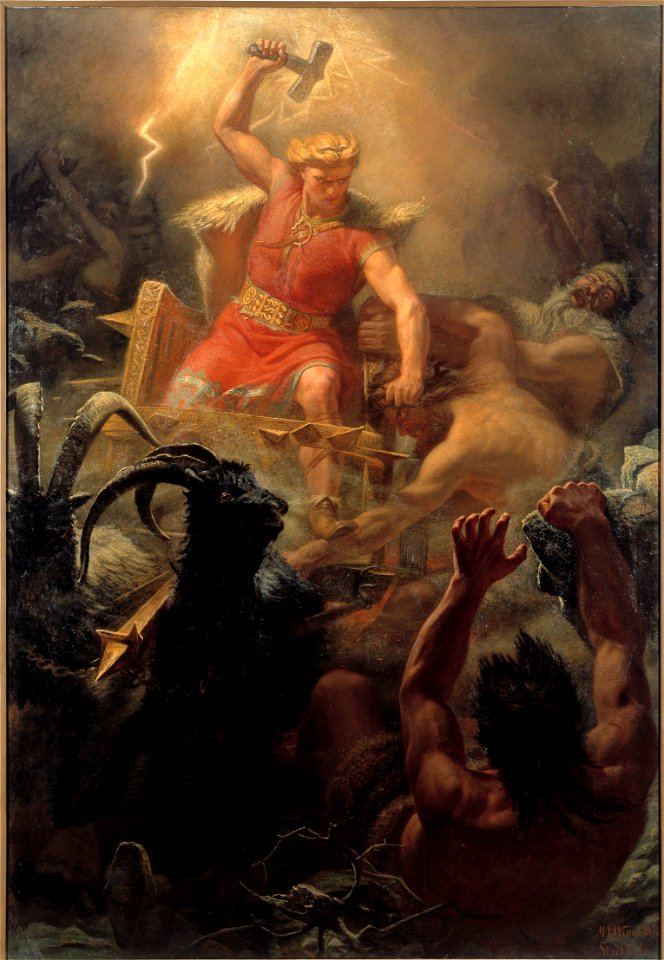 Thor's Fight with the Giants (Mårten Winge) - Nationalmuseum - 18253