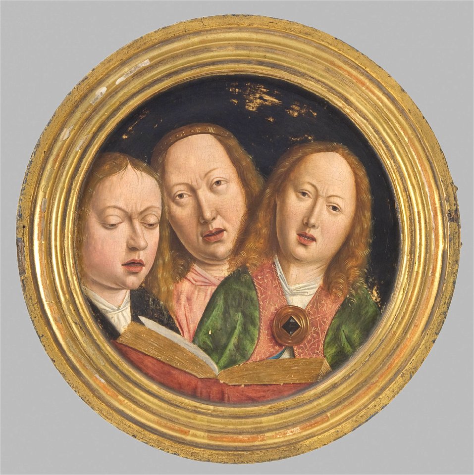 Three Singing Angels after Jan van Eyck c. 1500-1525 Cat317a