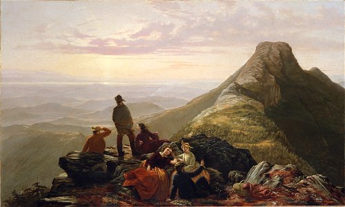 Jerome Thompson-The Belated Party on Mansfield Mountain-1858