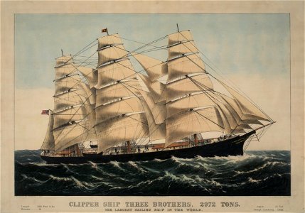 Three Brothers (ship, 1875) - Bancroft Library. Free illustration for personal and commercial use.
