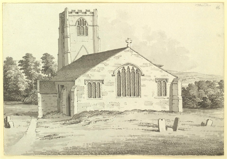 Thornton Church by Samuel Hieronymus Grimm 1773