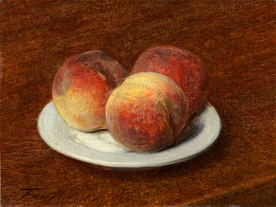 Three Peaches on a Plate A14830